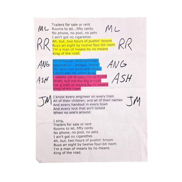 Miranda Lambert Concert Stage Used Lyrics Sheet King of the Road and 2010 Flyer - Picture 2 of 4